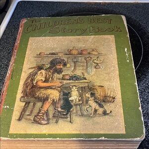 Vintage Children's Best Story Book with Green Cover, Copyright 1922,